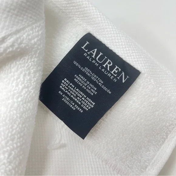 Lauren Ralph Lauren Wescott Sailcloth White set of 6 Wash cloths NWT - Picture 7 of 7